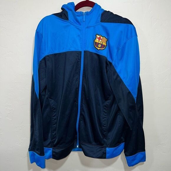 FC Barcelona Size Large Soccer Zip Up - Picture 1 of 6